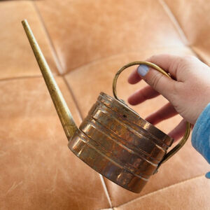 Vintage watering can brass and copper